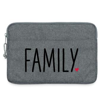 Family Herz - Geschenk Partnerlook Kind Liebe - Laptoptasche 13" - Grau meliert - Vorne