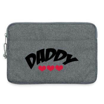 Daddy - Laptop bag 13" - heather grey - Front