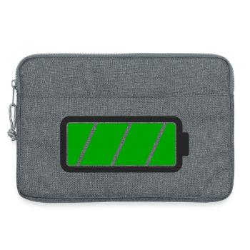Batterie pleine - Sacoche pour ordinateur portable 13 pouces - gris chiné - Devant