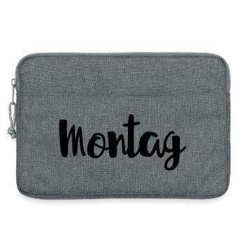 Montag Wochentag Wochenanfang - Laptoptasche 13" - Grau meliert - Vorne