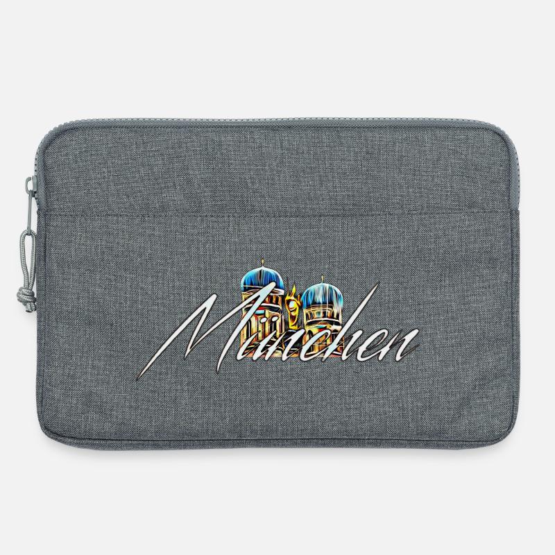 München Abstrakt Schrift - Laptoptasche 13" - Grau meliert