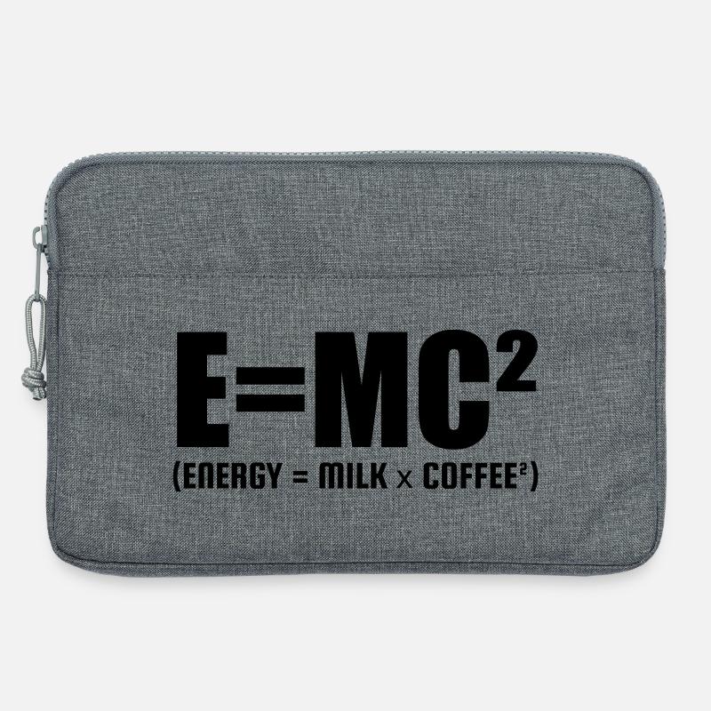 E=MC² (ENERGIE = MILCH x KAFFEE²) - Laptoptasche 13" - Grau meliert