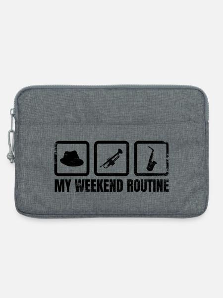 Meine Wochenendroutine - Laptoptasche 13" - Grau meliert