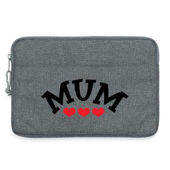 Mom / Mother's Day - Laptop bag 13" - heather grey - Front