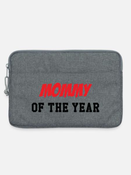 Mom of the Year - Mother's Day - Laptop bag 13" - heather grey