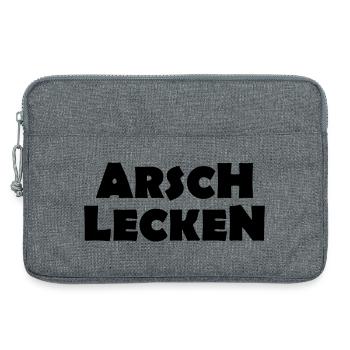 ARSCH LECKEN - Laptoptasche 13" - Grau meliert - Vorne