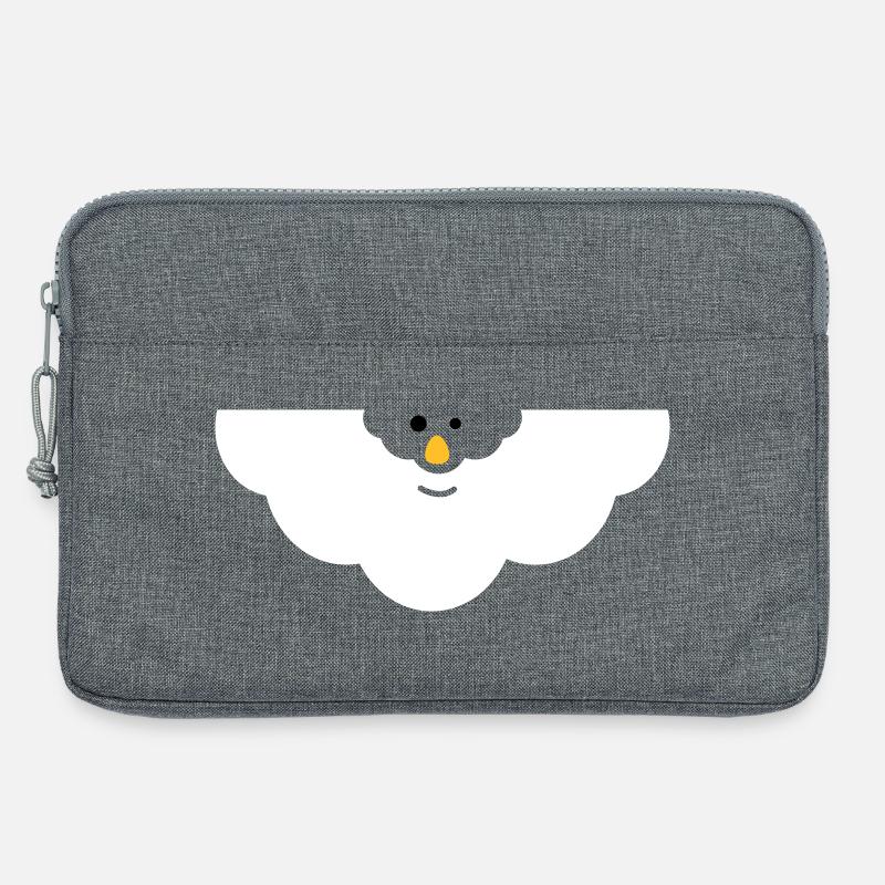 Kuschelige Wolken-Gesicht - Laptoptasche 13" - Grau meliert