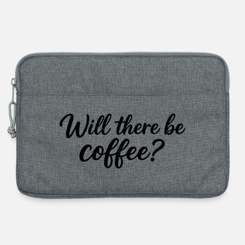 Wird es Kaffee geben? - Laptoptasche 13" - Grau meliert