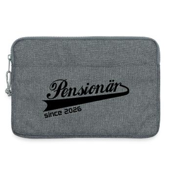 Pensionär 2026 Ruhestand Rente Shirt, Jacke, Mug - Laptoptasche 13" - Grau meliert - Vorne