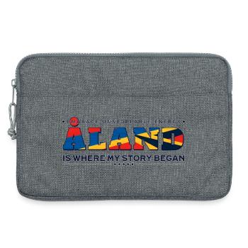 Aeland, wo meine Geschichte begann, Nordisches Erbe - Laptoptasche 13" - Grau meliert - Vorne