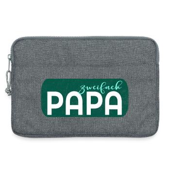 Zweifach Vater Papa - Laptoptasche 13" - Grau meliert - Vorne
