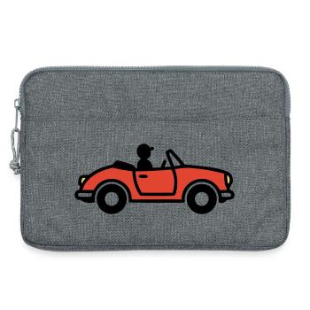 Cabriolet Sport Car Italie Voiture de vacances - Sacoche pour ordinateur portable 13 pouces - gris chiné - Devant