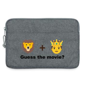 Löwenkönig königliches Tiermotiv - Laptoptasche 13" - Grau meliert - Vorne