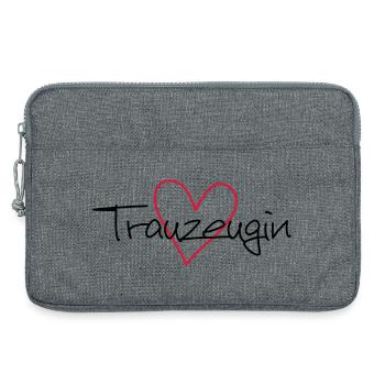 Trauzeugin Herz Junggesellenabschied - Laptoptasche 13" - Grau meliert - Vorne