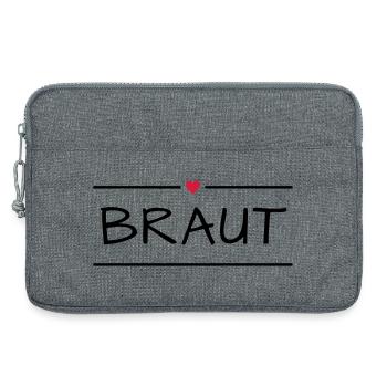 Fille de garçon - Sacoche pour ordinateur portable 13 pouces - gris chiné - Devant
