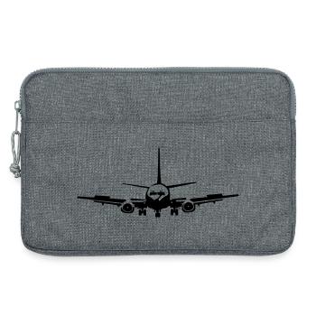 Passagierflugzeug - Laptoptasche 13" - Grau meliert - Vorne