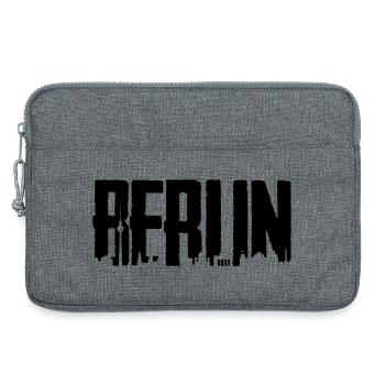 Berlin T-Shirt, Skyline,Kreuzberg,Mitte,Neukölln - Laptoptasche 13" - Grau meliert - Vorne