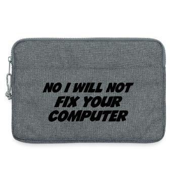 No I will not fix your computer - Laptop bag 13" - heather grey - Front