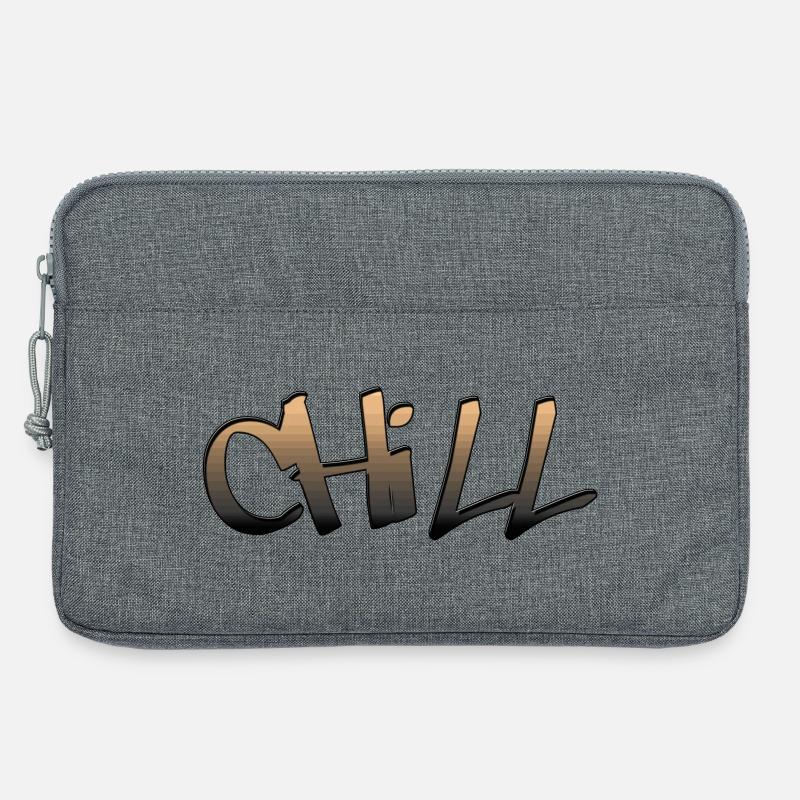 Chill, chill, Chill mal, abhängen, abschalten - Laptoptasche 13" - Grau meliert