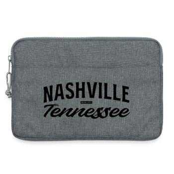 Nashville Lettering Music City, Tennessee - Sacoche pour ordinateur portable 13 pouces - gris chiné - Devant