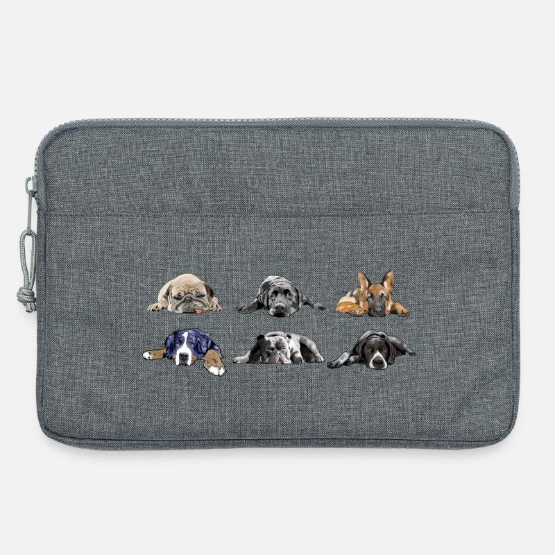 Mops Labrador Schäferhund Berner Bulldog Pointer - Laptoptasche 13" - Grau meliert