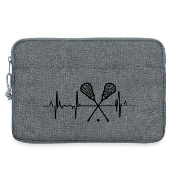 Ligne de cœur de crosse - Sacoche pour ordinateur portable 13 pouces - gris chiné - Devant