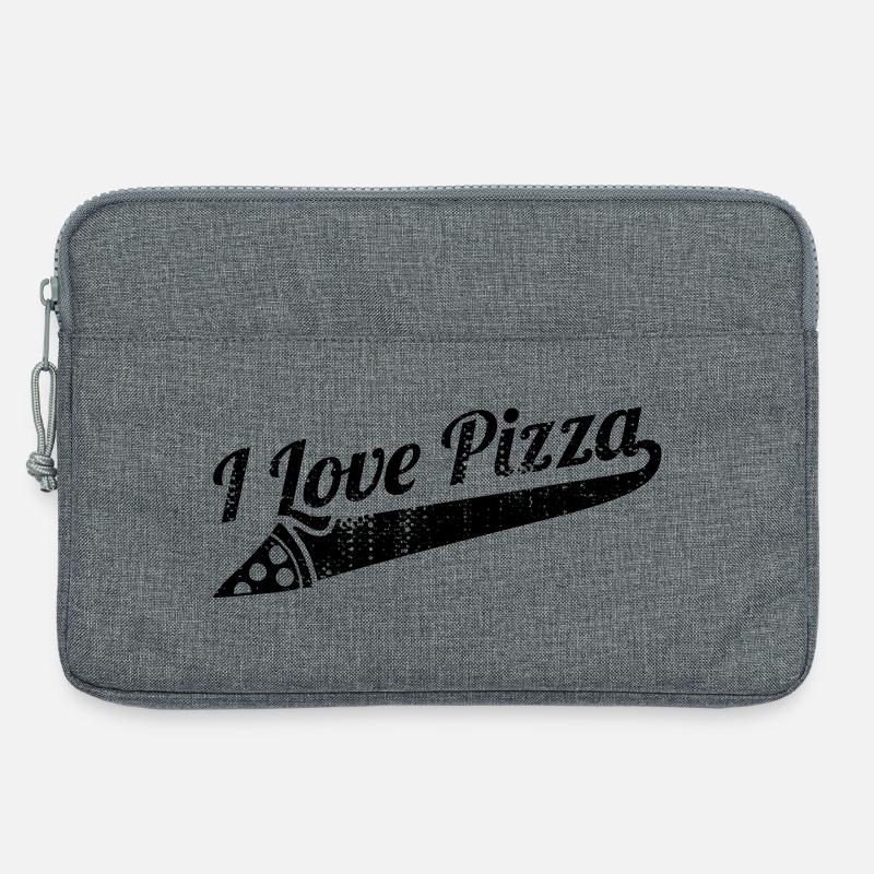 Pizza Enthusiast Zitat - Laptoptasche 13" - Grau meliert