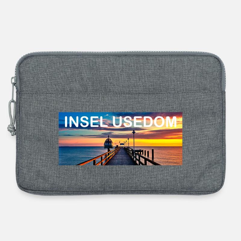 Die Usedom Tasse - Laptoptasche 13" - Grau meliert