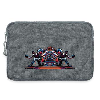 Dynamic, colorful bowlers in action - Laptop bag 13" - heather grey - Front