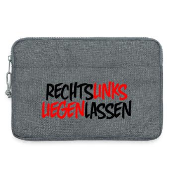 Laissez-le sur la droite - Sacoche pour ordinateur portable 13 pouces - gris chiné - Devant