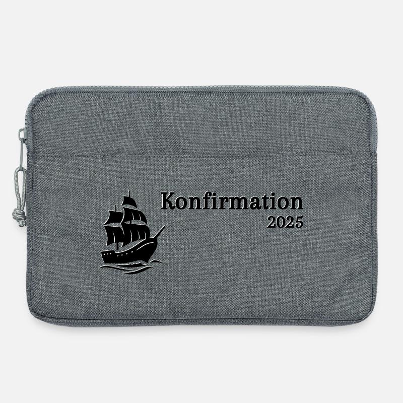Confirmation 2025 Ship sails up - Laptop bag 13" - heather grey
