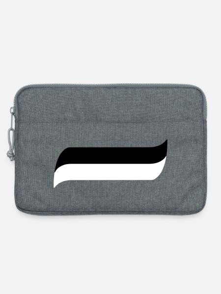 siyah beyaz - Laptop bag 13" - heather grey