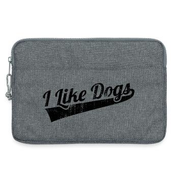 Hundeliebhaber Zitat - Laptoptasche 13" - Grau meliert - Vorne