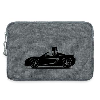 Auto Cabrio Frau - Laptoptasche 13" - Grau meliert - Vorne