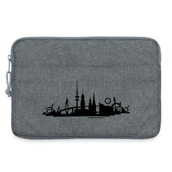 Skyline "Hamburg" - Laptop bag 13" - heather grey - Front