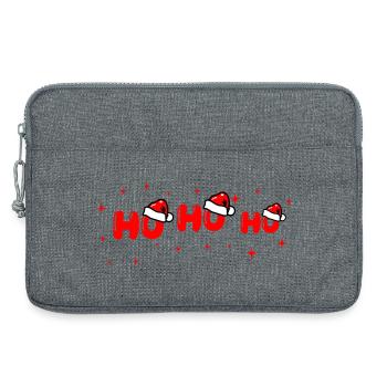 Ho Ho Ho Santa Schriftzug - Laptoptasche 13" - Grau meliert - Vorne