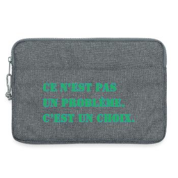 CE N’EST PAS UN PROBLÈME. C’EST UN CHOIX. - Sacoche pour ordinateur portable 13 pouces - gris chiné - Devant