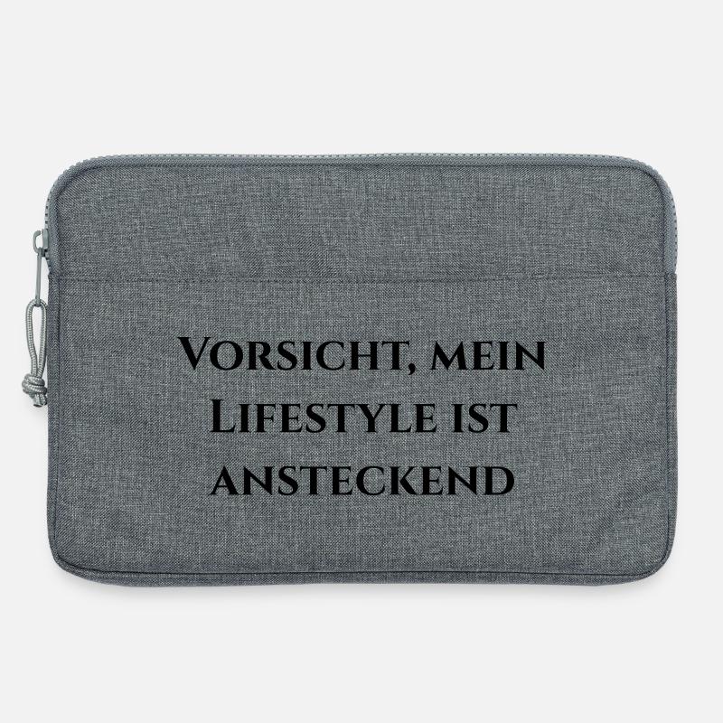 Achtung, Premium kommt durch - Laptoptasche 13" - Grau meliert