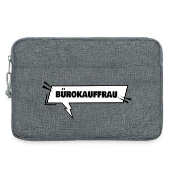 Buerokauffrau als Ausbildung - Laptoptasche 13" - Grau meliert - Vorne