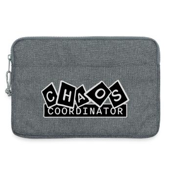 Chaos Coordinator Lustig Titel Eltern Lehrer Logo - Laptoptasche 13" - Grau meliert - Vorne