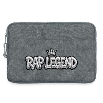 RAP LEGEND - Style 3D Bubble Chrome avec couronne - Sacoche pour ordinateur portable 13 pouces - gris chiné - Devant