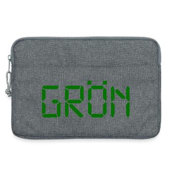 Grün – LCD - Laptoptasche 13" - Grau meliert - Vorne