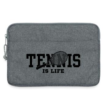 Le tennis, c’est la vie - Sacoche pour ordinateur portable 13 pouces - gris chiné - Devant