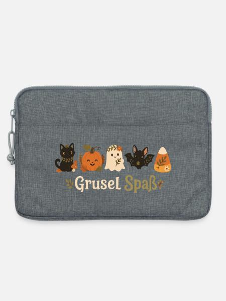 Grusel Spaß – Süße Halloween Freunde - Laptoptasche 13" - Grau meliert