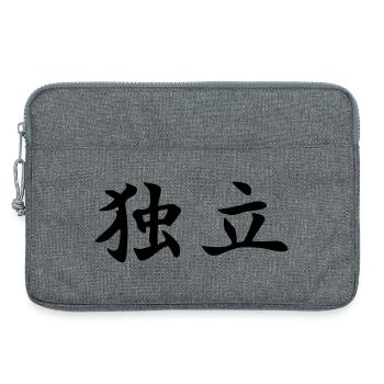 Indépendance Kanji - Sacoche pour ordinateur portable 13 pouces - gris chiné - Devant