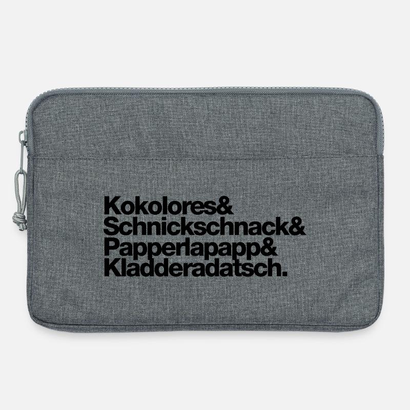 Kokolores Schnickschnack Papperlapapp - Laptoptasche 13" - Grau meliert