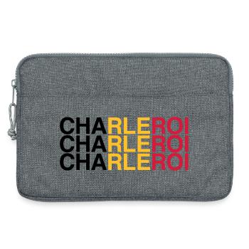 CHARLEROI Belgium Belgium Flag - Laptop bag 13" - heather grey - Front