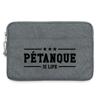 Petanque is life - Sacoche pour ordinateur portable 13 pouces - gris chiné - Devant