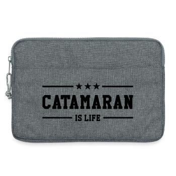 Catamaran is life - Laptop bag 13" - heather grey - Front