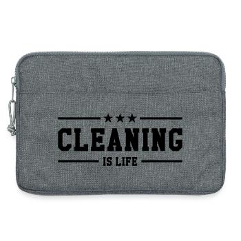 Cleaning is life ! - Laptoptasche 13" - Grau meliert - Vorne